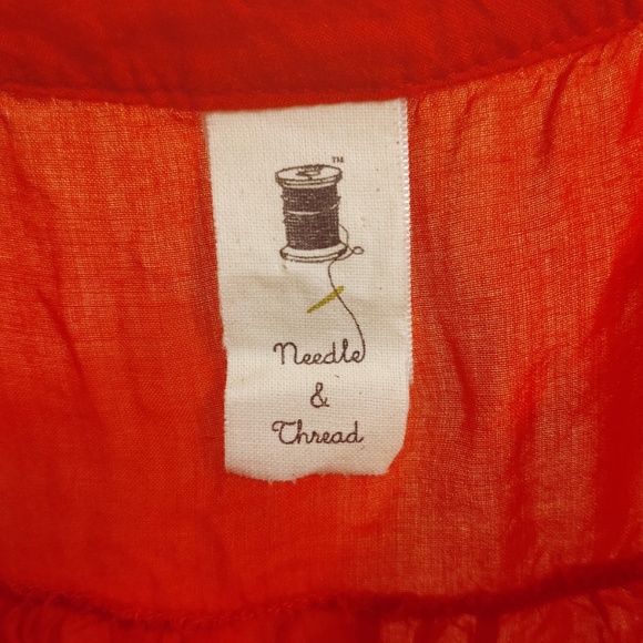 Needle & Thread | Women's Red Button-up Blouse - Picture 5 of 5